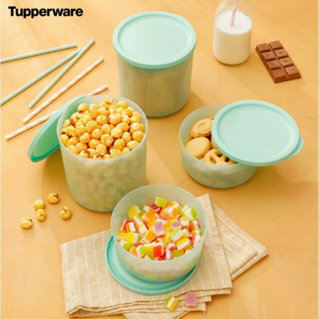 Bộ Hộp Bảo Quản Thực Phẩm Đa Năng Roundstax Bốn Hộp Tupperware, Hộp Nhựa Nguyên Sinh An Toàn