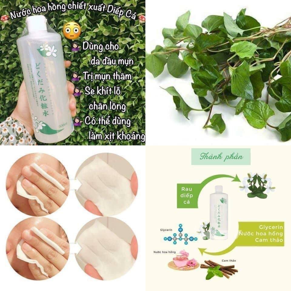 Nước hoa hồng Diếp Cá Toner Dokudami Natural Skin Lotion Nhật Bản 500ml (QUEEN)