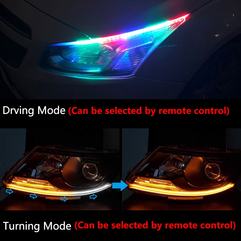 Dây Đèn LED Rgb Nhiều Màu Sắc Dùng Trang Trí Đèn Pha DIY