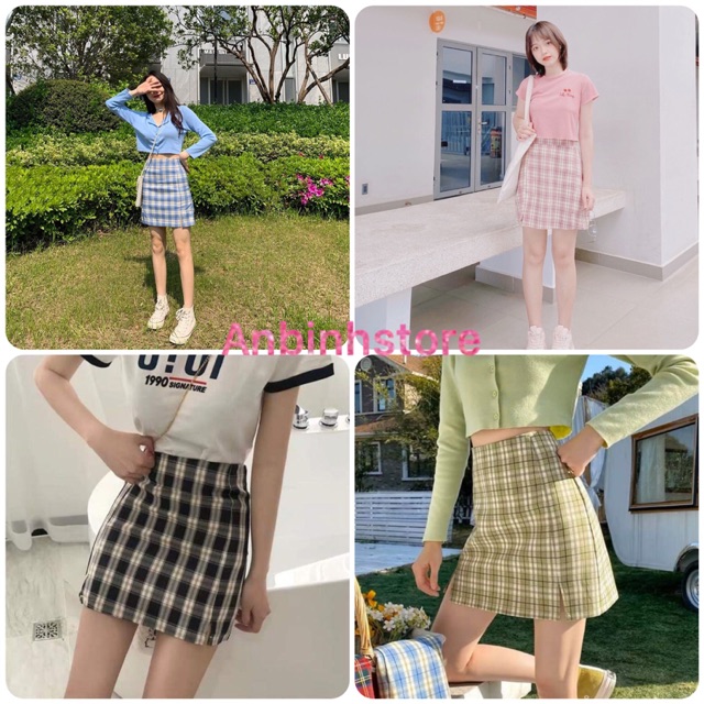 CHÂN VÁY KẺ ulzzang nữ siêu hot ( khách iu xem SỐ ĐO EO và Mông ở phần mô tả nhé) | BigBuy360 - bigbuy360.vn