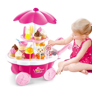 Đồ chơi xe đẩy bán kem có nhạc vui nhộn cho bé 39ct