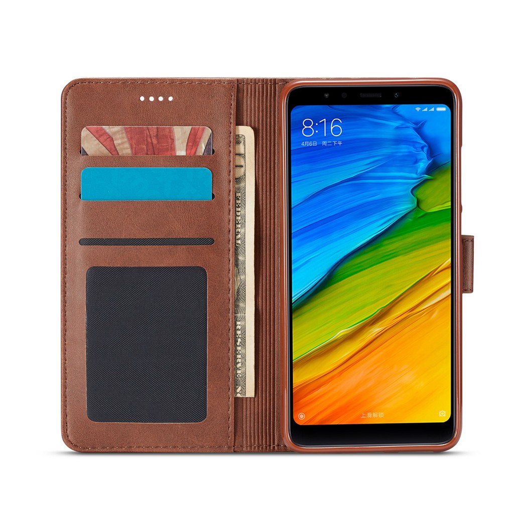 Bao da điện thoại có ví thanh lịch cho Xiaomi Redmi 5 Plus