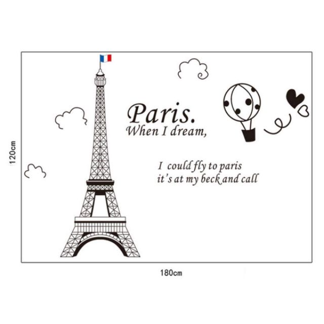 Decal tháp paris