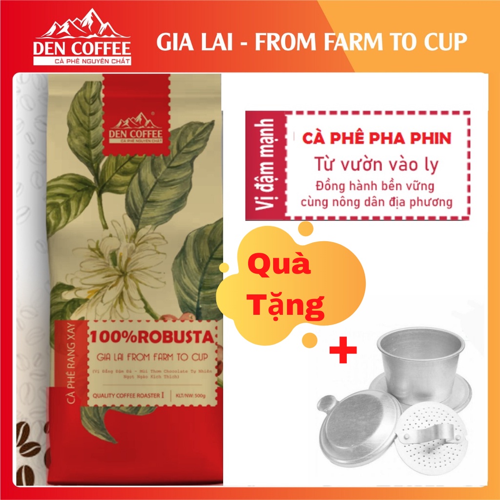500gram cà phê PHA PHIN 100% rang mộc + TẶNG Phin nhôm cà phê | BigBuy360 - bigbuy360.vn
