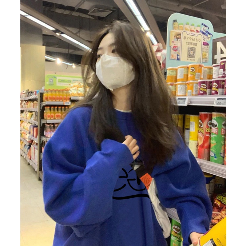 NRVP Áo Thun Tay Dài Oversize In Họa Tiết Phong Cách Hàn Quốc Thời Trang Cho Nam Và Nữ