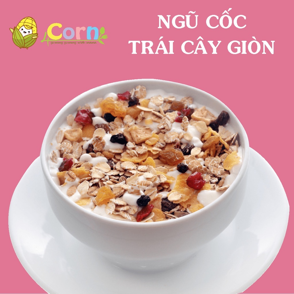 Các loại NGŨ CỐC hữu cơ (trái cây, socola, bắp, hỗn hợp) - Cho bé 6m+