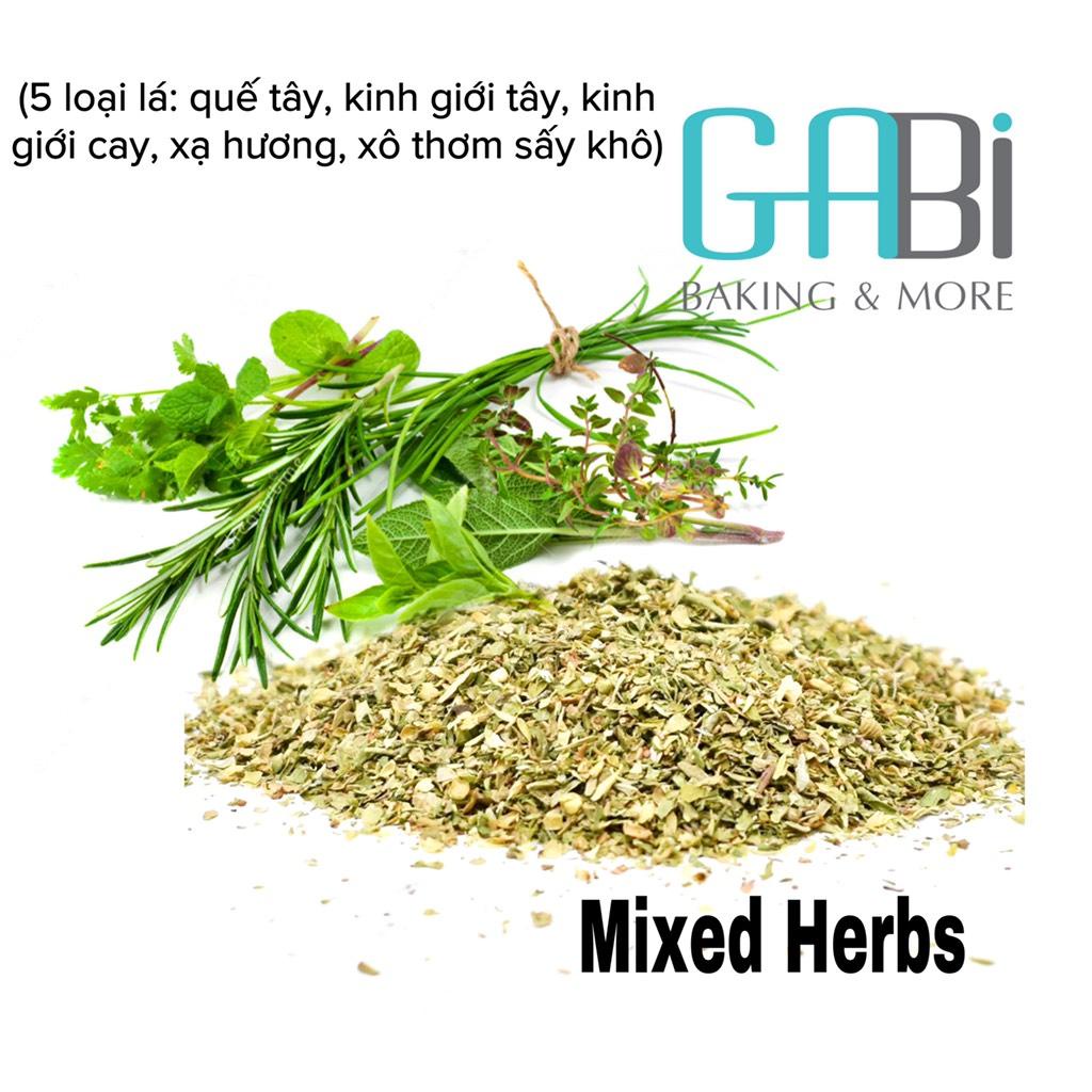 Lá gia vị các loại (thyme, rosemary, basil, parsley, oregano) 10g