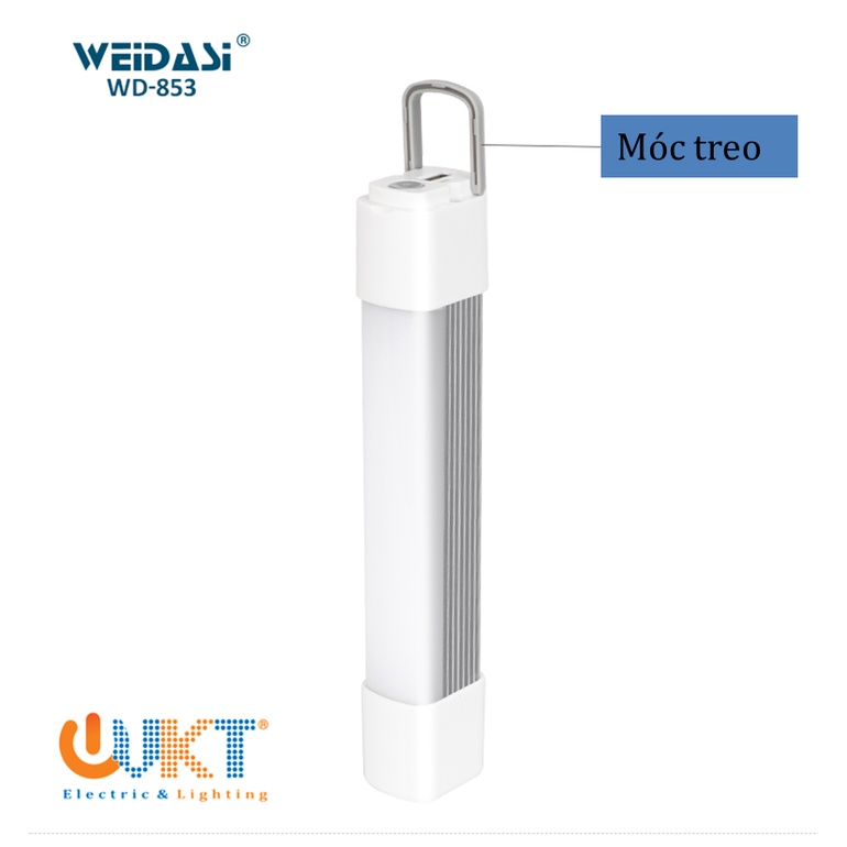Đèn sạc tích điện có nam châm Weidasi WD-853