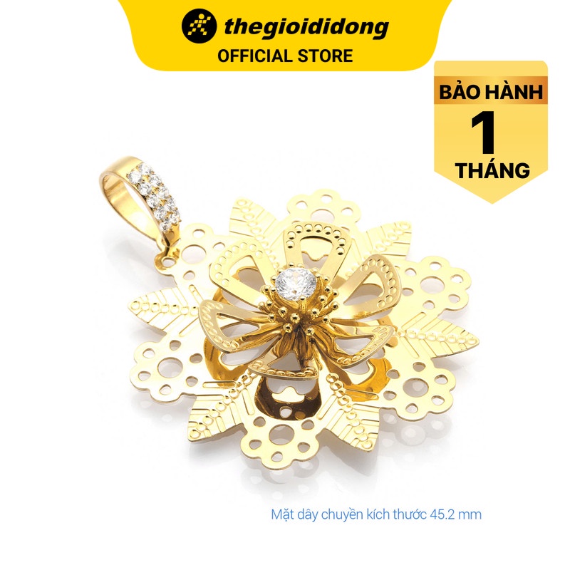 Mặt dây chuyền bạc nữ AVA đính đá mạ vàng 18K AVJ.P000020.00