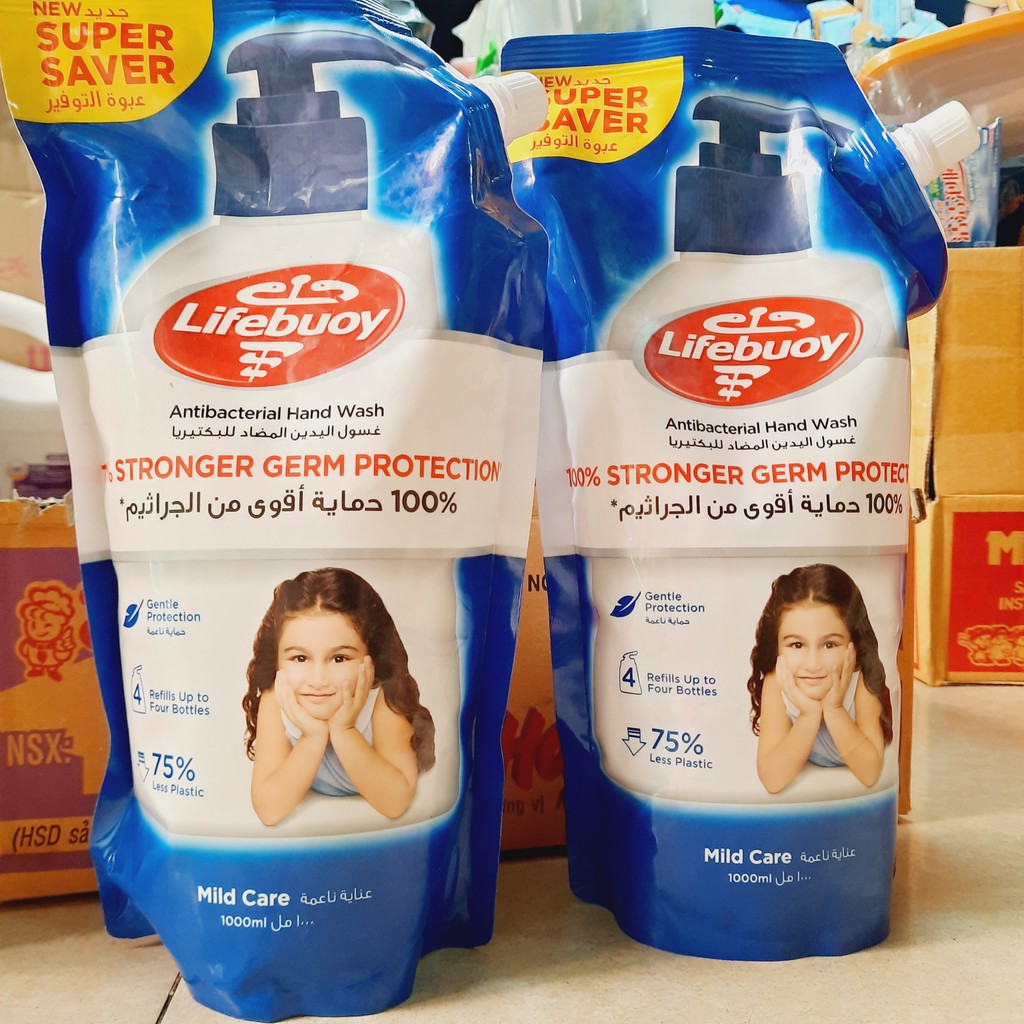 Nước Rửa Tay Lifebuoy/Lifebouy Xuất Khẩu 1000ml có vòi tiện lợi