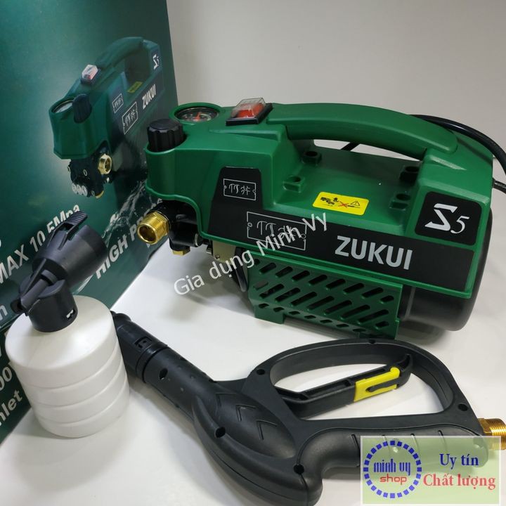 Máy rửa xe Zukui S5 [Osaka ZJ] -Zukui RS3- 2400W - Có chỉnh áp lực-tặng bình xà phòng