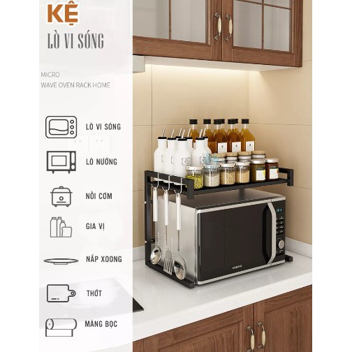 Kệ Lò Vi Sóng, Nồi Cơm Điện ⚡ĐA NĂNG, KHUNG THÉP SƠN TĨNH ĐIỆN ⚡ kệ chắc chắn, chịu lực tốt
