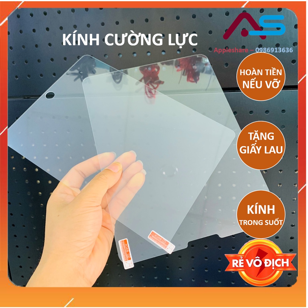 Cường lực iPad pro 12.9/ 11 M1 2021, Air 1/2/3/4, Gen 5/6/7/8/9, Mini 1/2/3/4/5/6, 10.9 màn hình trong suốt cao cấp