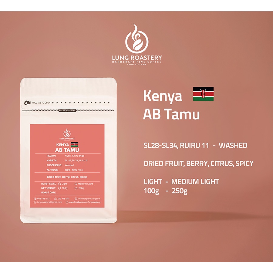 CÀ PHÊ HẠT KENYA AB TAMU - WASHED