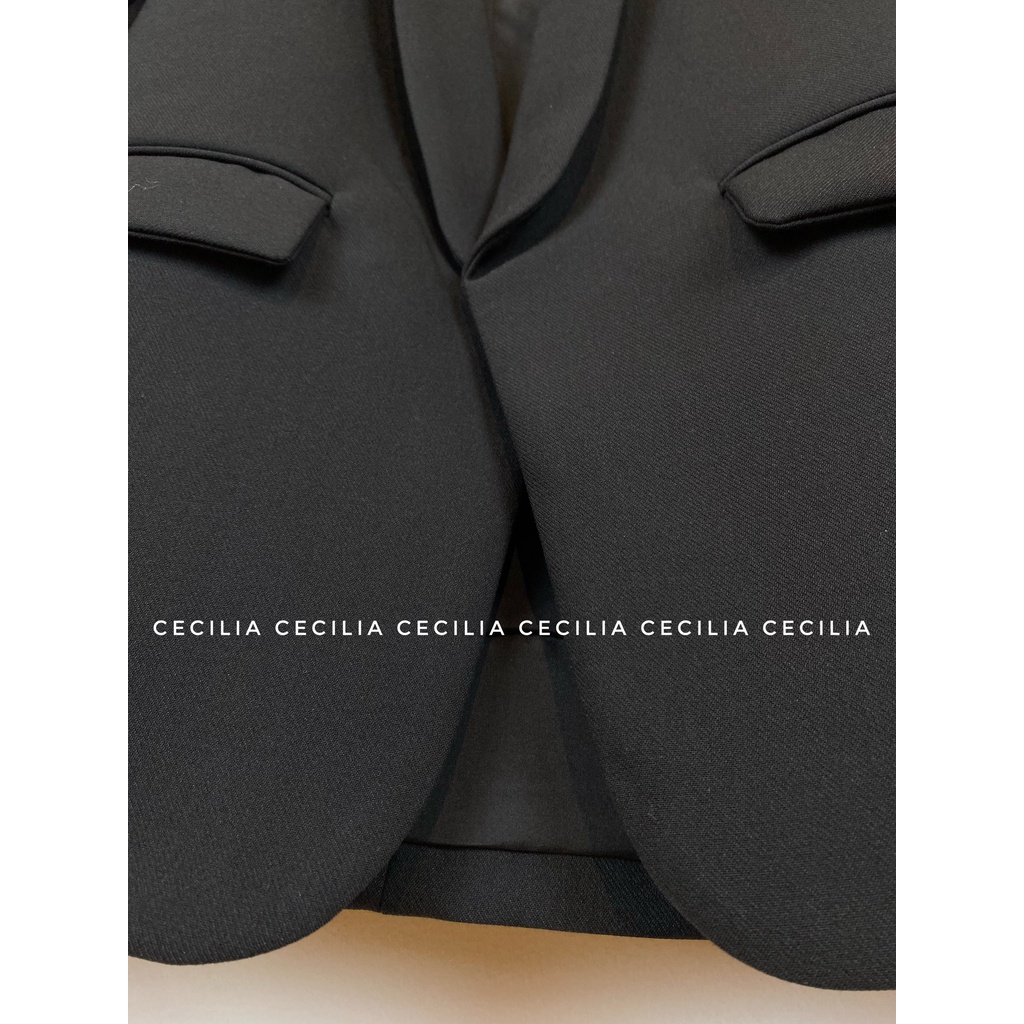 Áo blazer ESTELLE by CECILIA màu đen (ảnh thật chụp bởi CECILIA chuẩn màu) | BigBuy360 - bigbuy360.vn
