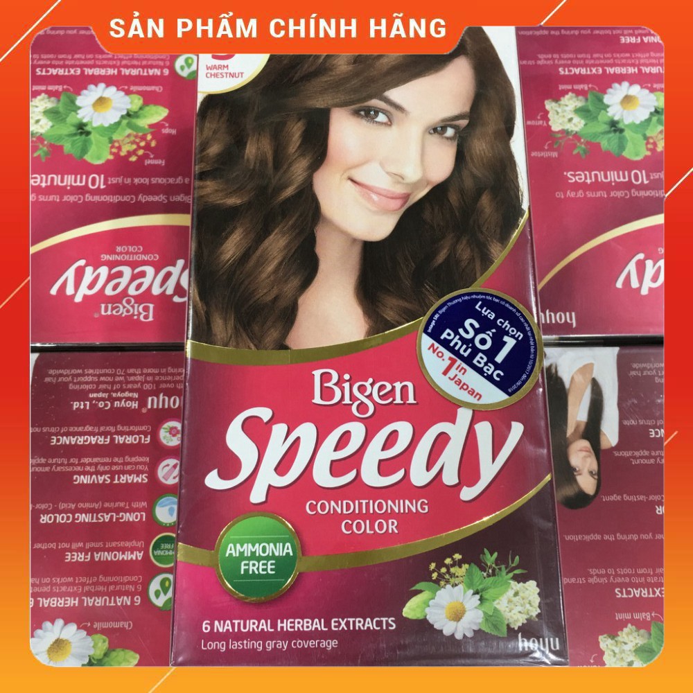 Thuốc nhuộm tóc Bigen Speedy Conditioning Color phủ bạc hoàn hảo 2x40g (đủ màu) NHẬT BẢN