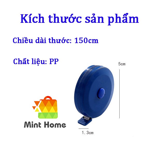 Thước dây cuộn rút đo eo mini, thước đo chiều cao cho bé 150cm, khoảng cách, may quần áo.