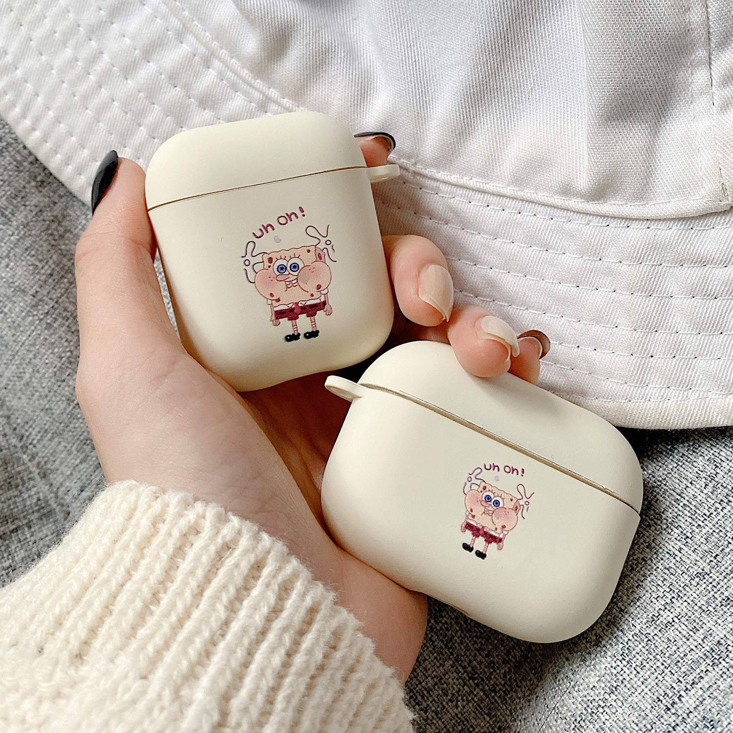 Vỏ Bảo Vệ Hộp Sạc Tai Nghe Bluetooth Không Dây Airpods / 1 / 2 / Pro Hình Quần Bob