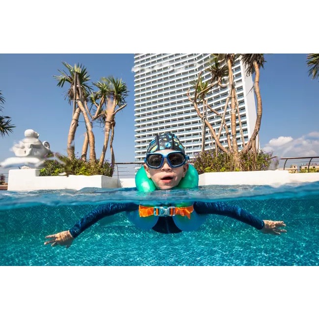 Áo phao bơi bơm hơi dành cho trẻ em 18-30 kg - Xanh lá MIRILIK DECA
