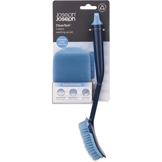 Bộ Bàn Chải Cọ Rửa Đa Năng JOSEPH JOSEPH, Chất Liệu Silicon, Có Cán Cầm Chắc Chắn, Nhập Đức