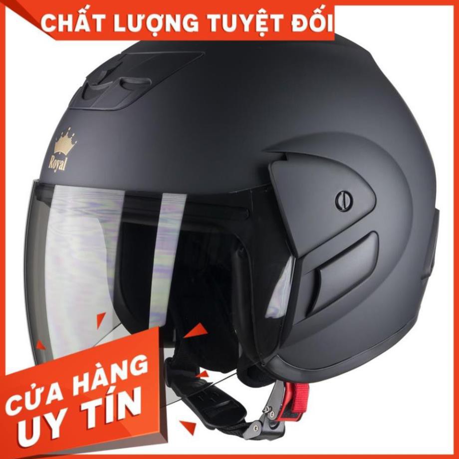 Mũ bảo hiểm 3/4 có kính Royal M01