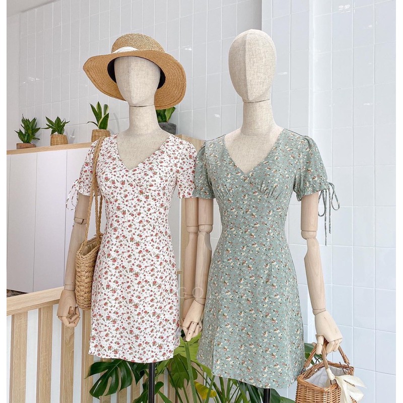 [Mã SKAMA06 giảm 8% tối đa 50K đơn 250K] Đầm BELLY cổ tim tay rút dây cột nơ ♥ | BigBuy360 - bigbuy360.vn