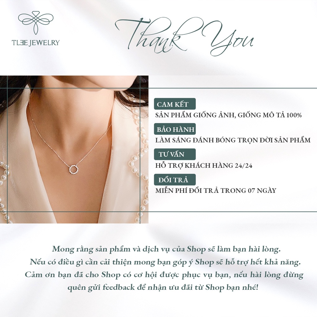 Dây chuyền bạc nữ TLEE Blue Sea nạm đá cao cấp NCJ D0114