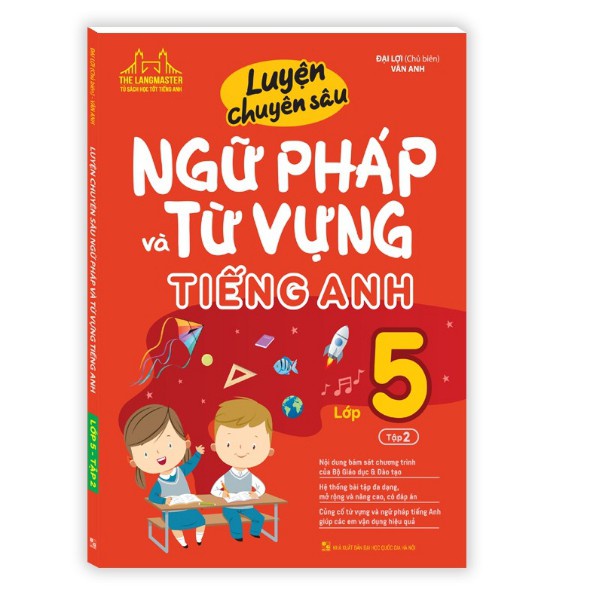 Sách - Combo Luyện chuyên sâu ngữ pháp và từ vựng Tiếng Anh 5 (tập 1+tập 2)