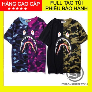 Áo Bape rằn ri ngắn tay Full Tag Túi, áo thun A Bathing Bape