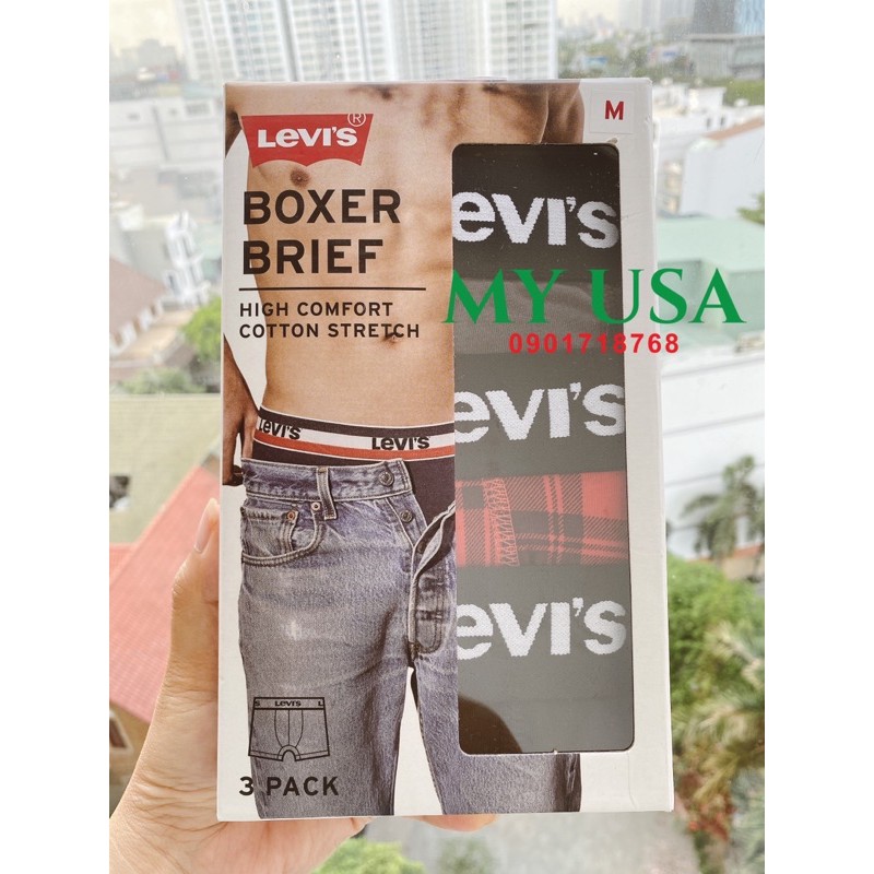 Quần lót nam ❤️ Quần lót Levi’s Boxer Brief Cotton Stretch từ Mỹ