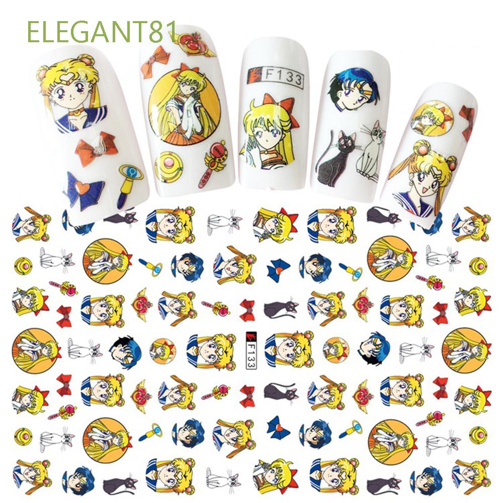 [Hàng mới về] Nhãn dán họa tiết thủy thủ mặt trăng 3D chống nước trang trí móng tay nghệ thuật DIY