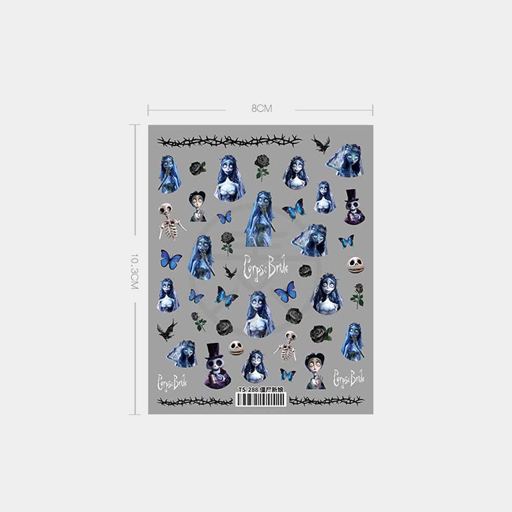 (Hàng Mới Về) 1 Miếng Dán Móng Tay Hình Hoa Hồng / Bướm 3D Siêu Mỏng Diy