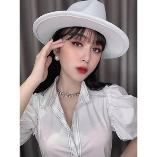 Mũ dạ mịn dáng phớt