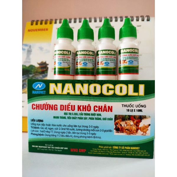nanocoli ( chướng diều,khô chân) 10ml
