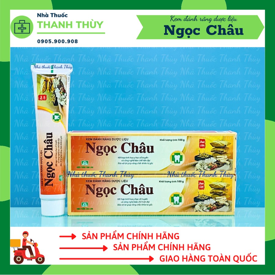 Kem Đánh Răng Dược Liệu NGỌC CHÂU 100g Giúp Bảo Vệ Lợi ,Nướu, Làm Chắc Chân Răng, Ngăn Ngừa Nhiệt Miệng