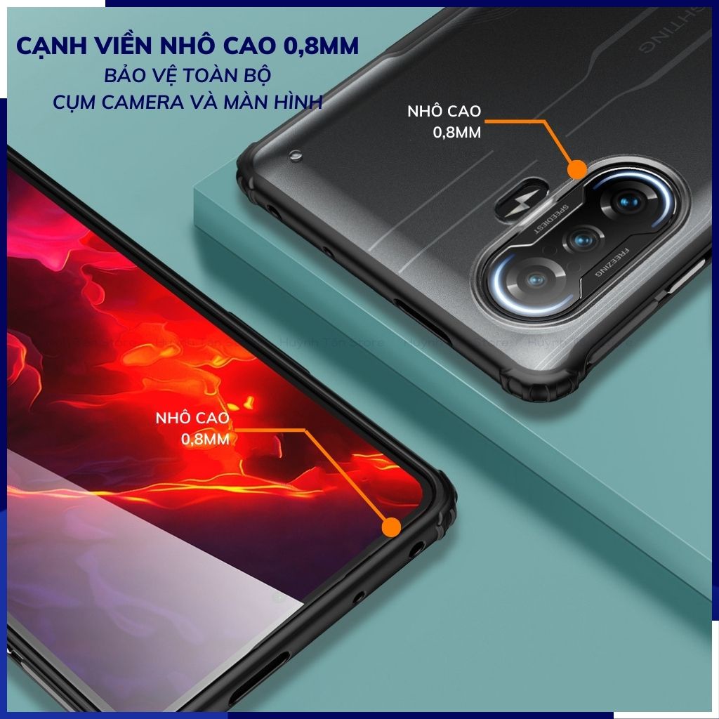 Ốp lưng redmi k40 gaming chống sốc bảo vệ camera chống vân tay nhám viền màu ver 2 phụ kiện huỳnh tân store