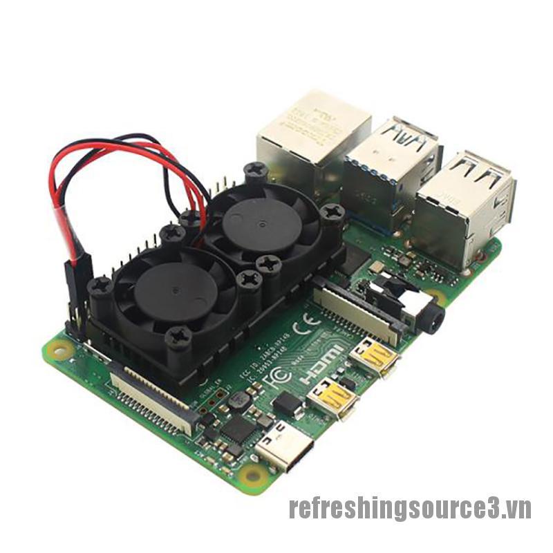 Mô Đun Quạt Tản Nhiệt Kép 3 Cánh Chuyên Dụng Cho Raspberry Pi