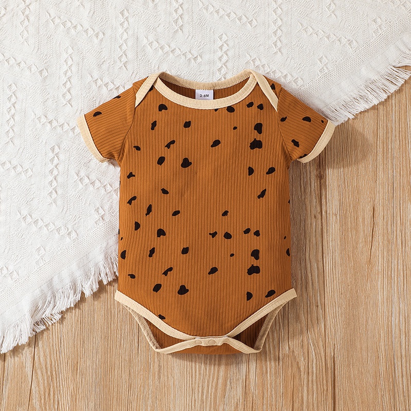 Combo bộ đồ bé gái trai 0-36 tháng tay ngắn bodysuit liền thân Họa Tiết Chấm Bi quần đùi set mùa hè thời trang cho bé trẻ em sơ sinh