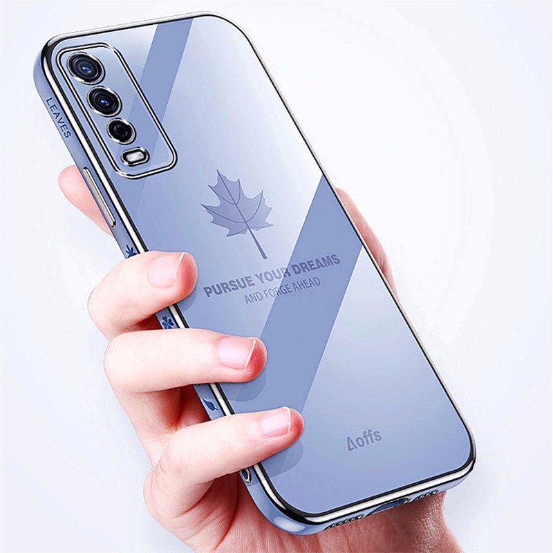 ốp lưng điện thoại mạ sang trọng tương thích với Cho VIVO Y12 Y15 Y17 Y19 Y20 Y20S Y20i Y12S Y15S Y21 Y21S Y33S Y21T Y30 Y50 T1X Vỏ silicon mềm TPU có dây buộc case