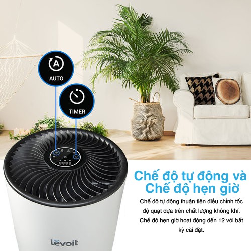 Máy lọc không khí Levoit hàng nhập Mỹ chính hãng nguyên seal100% màu trắng sử dụng cho phòng 50m2