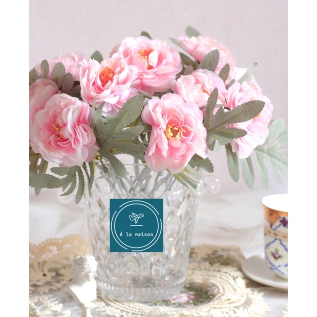 Cành hoa mao lương nhí thân phủ bạc cao 26cm dùng trong trang trí thiết kế nhà cửa, decor chụp hình