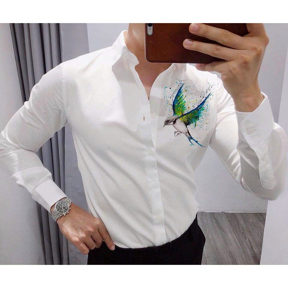 Áo sơ mi nam in thêu họa tiết đẹp hàng hot | BigBuy360 - bigbuy360.vn