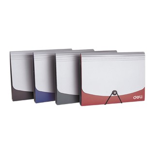 E5558 - Cặp tài liệu A4 13 ngăn DeLi , Đen, Xanh, Đỏ, Xanh lá - 1 cái