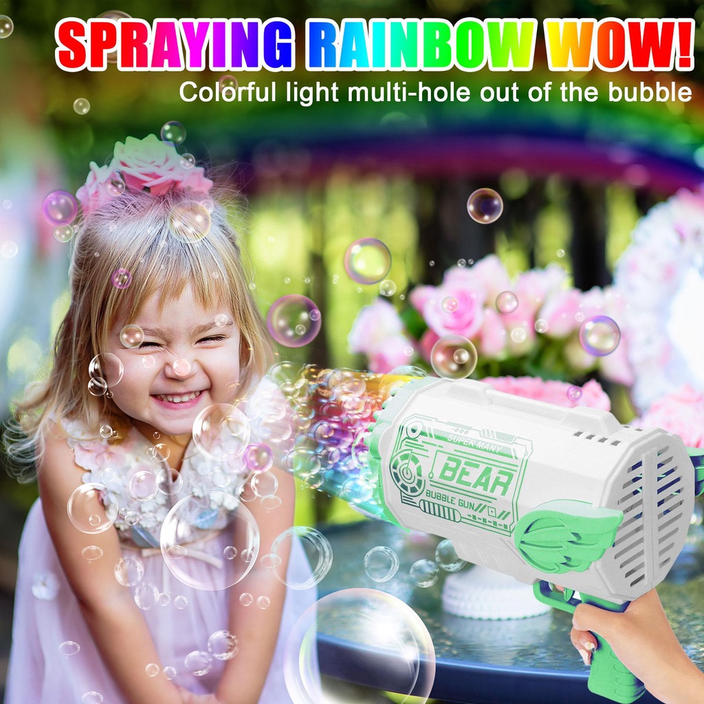 Máy tạo bong bóng tự động có đèn nhiều màu tùy chọn cho trẻ em