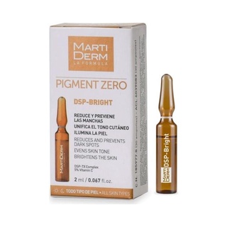 Ampoule dưỡng sáng đều màu da marti derm pigment zero dsp bright hộp 1 ống 2ml