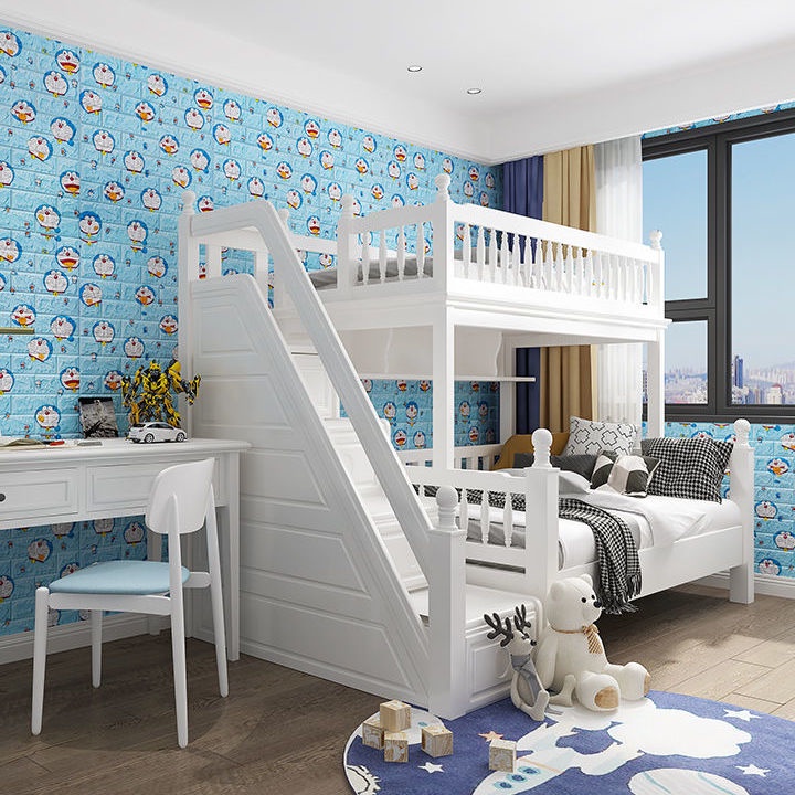 Giấy Dán Tường Chống Ẩm Chống Nước Chống Va Đập Họa Tiết Hoạt Hình Trang Trí Phòng Ngủ Cho Bé Gái