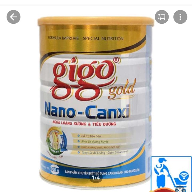 Sữa bột gigo Nano canxi gold