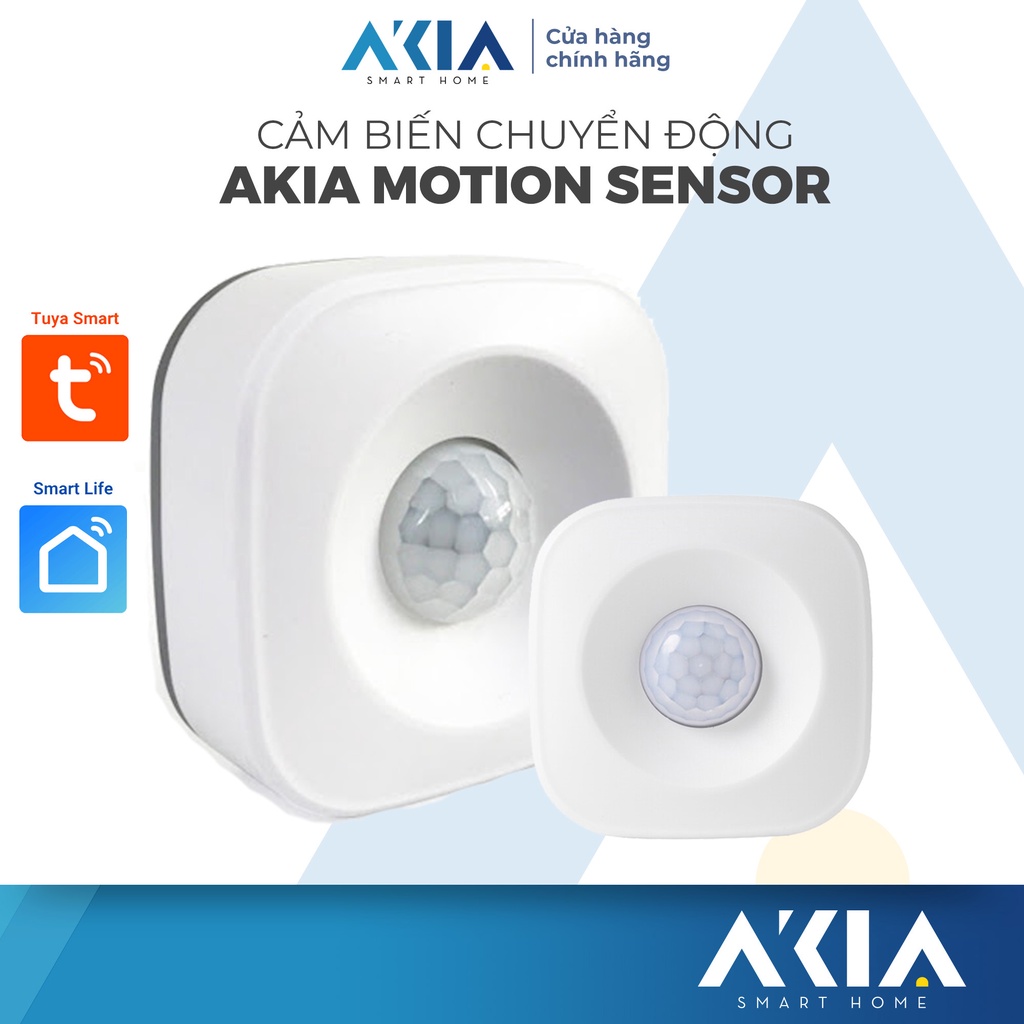 Cảm biến chuyển động AKIA Zigbee - Phát hiện chuyển động người, Tạo tự động hóa bật đèn, Tương thích Tuya Smart Life