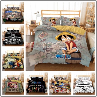 Bộ Chăn Ga Vỏ Gối In Hình Nhân Vật Hoạt Hình One Piece Đáng Yêu Dành Cho Bé