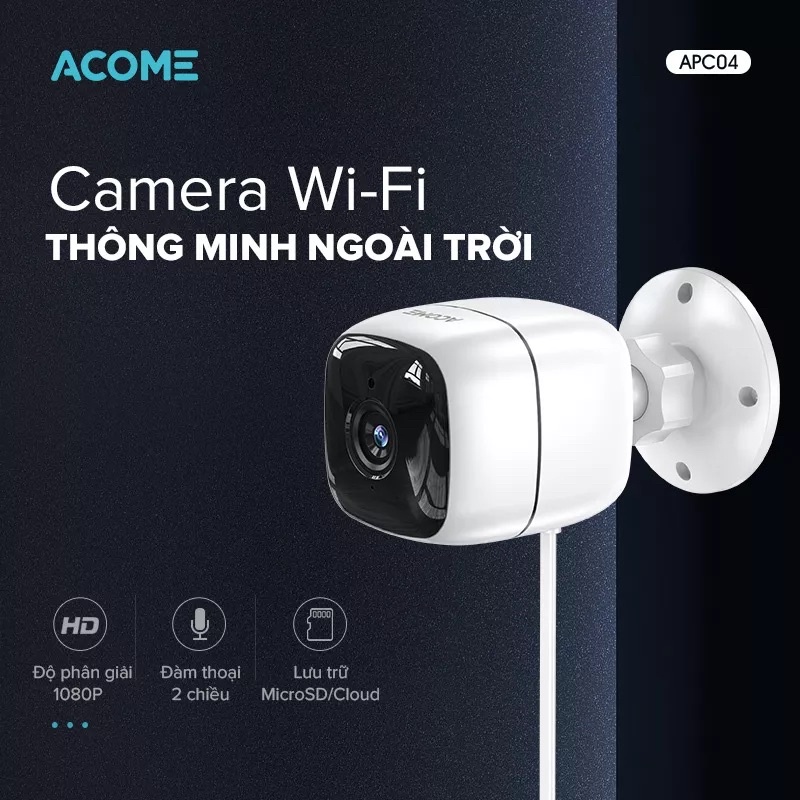 Camera ngoài trời acome quay phim ban đêm hỗ trợ lưu trữ đám mây